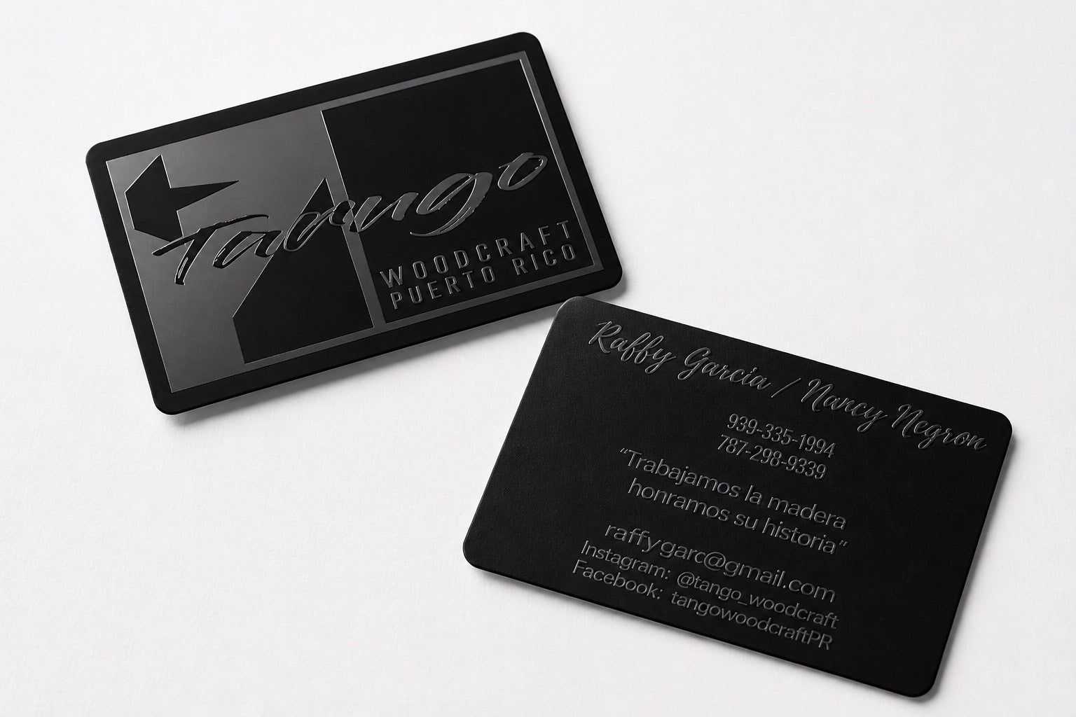 Custom Laser Engraved Metal Business Card | Personalized Logo Matte Black Design