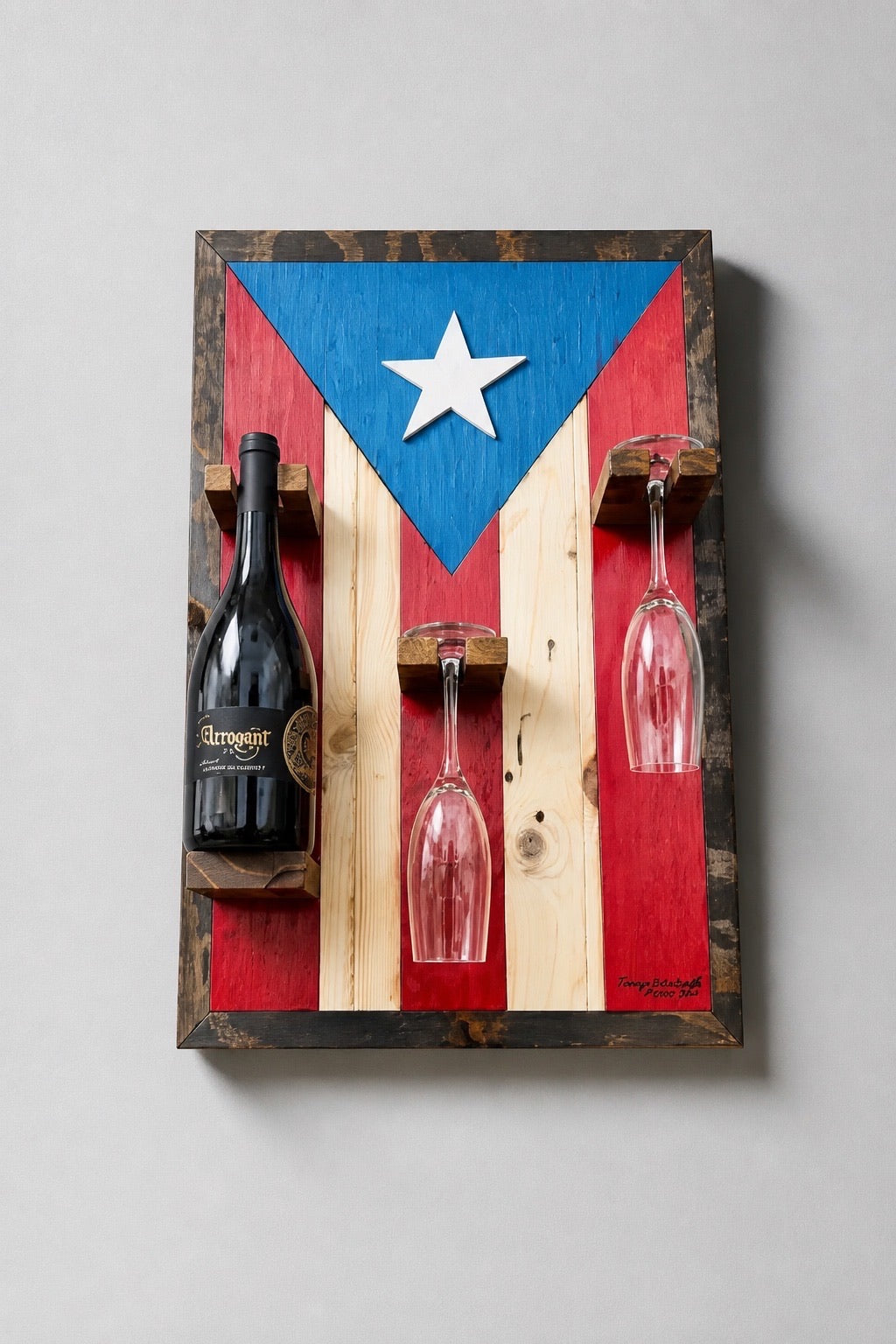 Puerto Rico Flag Wine Rack