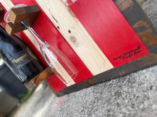 Puerto Rico Flag Wine Rack